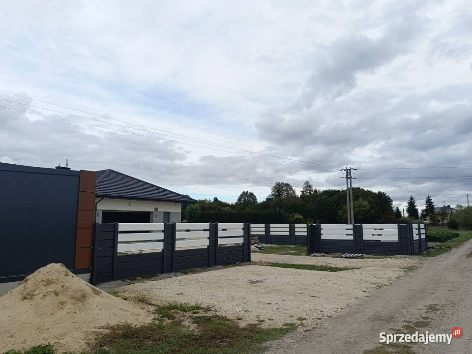 Nowoczesne ogrodzenie betonowe Glinnik