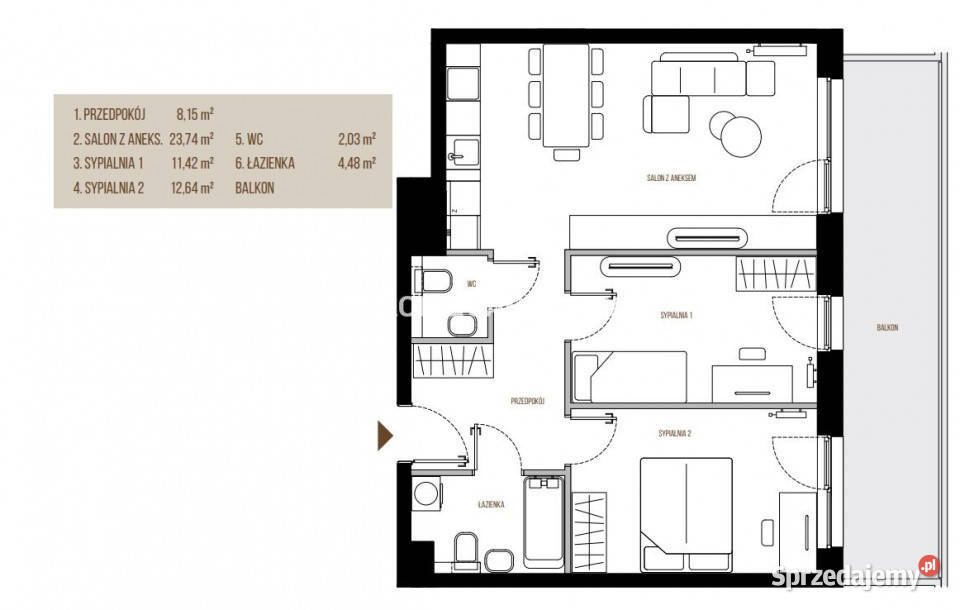 Do sprzedaży mieszkanie Kraków 422m2 2pokojowe
