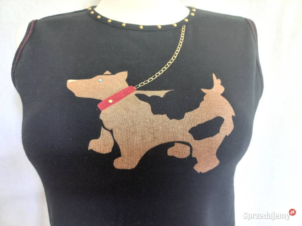 Bluzka sweterkowa Czarna damska PIESek r 38 NOWA