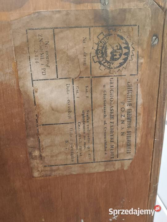 Szafka pod radio typ 859 Głuchołaskie fabryki Kraków