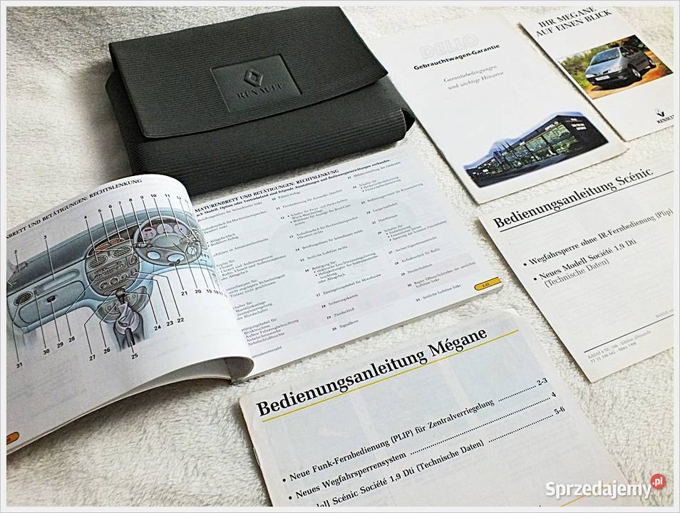 Renault MeganeScenic Futerał Dokumenty Poradniki, albumy i reportaże Żary