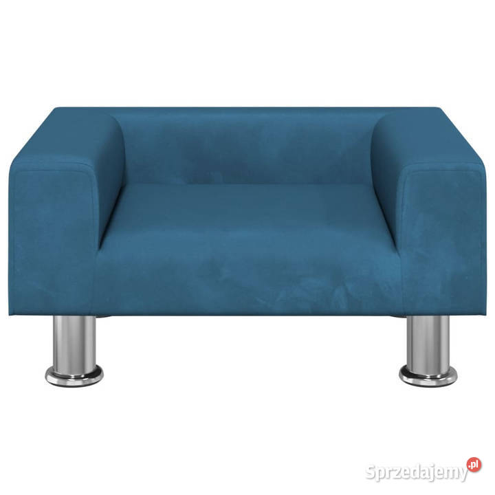 Sofa dzieci niebieska 50x40x265 aksamitna Warszawa