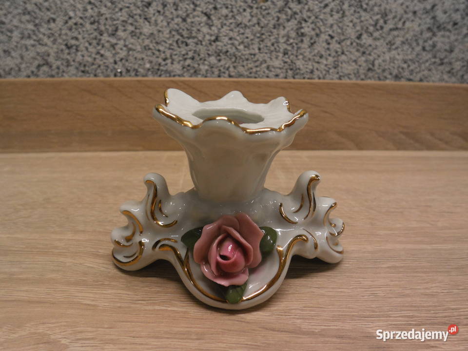 Porcelanowy świecznik Porcelana i szkło Raszków