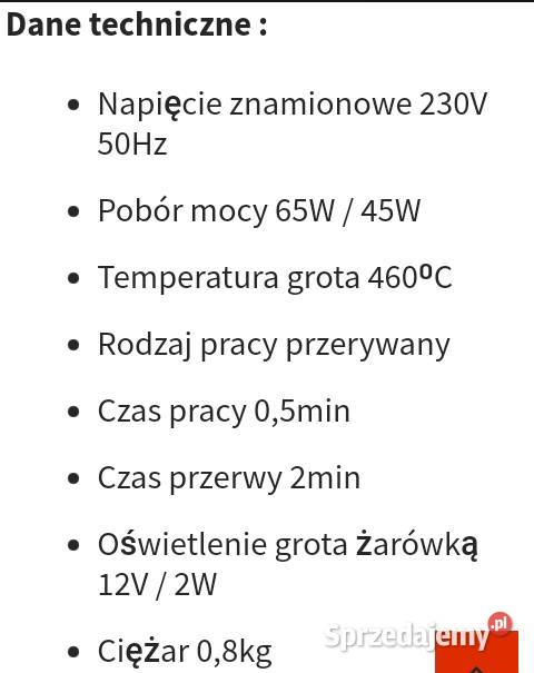 Sprzedam Lutownice transformatorową Mysłowice