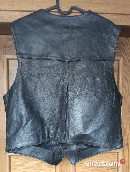 Kamizelka skórzana niemiecka motocyklowa czarna Zbylitowska Góra