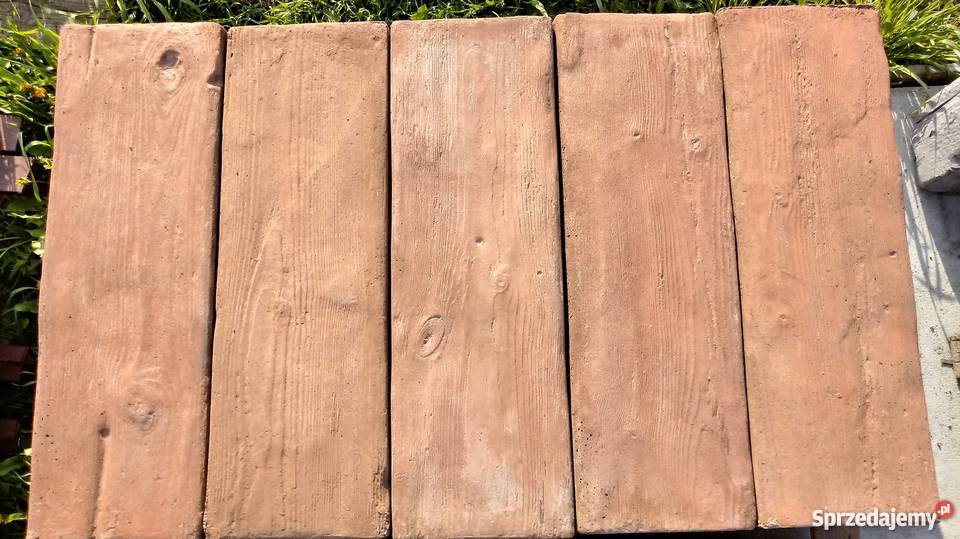 Deski betonowe donica ogród palisada drewno Nietków