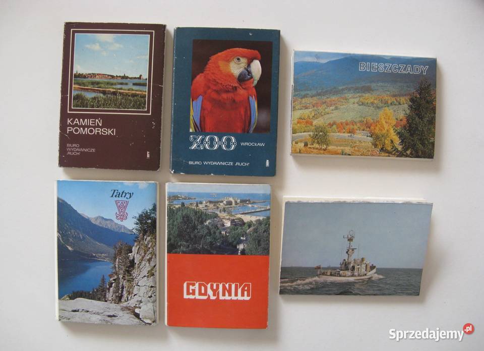 Pocztówki składanki Tatry Gdynia Bieszczady ZOO Pocztówki i karty telefoniczne Dąbrowa Górnicza