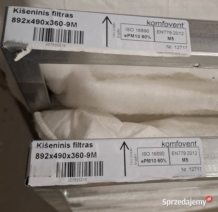 Filtry płaskie i kieszeniowe Pozostałe mazowieckie Kajetany