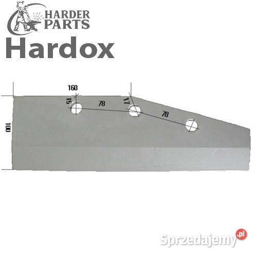 Lemiesz HARDOX 51542P części do grubera agregatu Suwałki