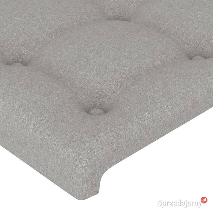 Zagłówek do łóżka z LED jasnoszary 103x16x118128