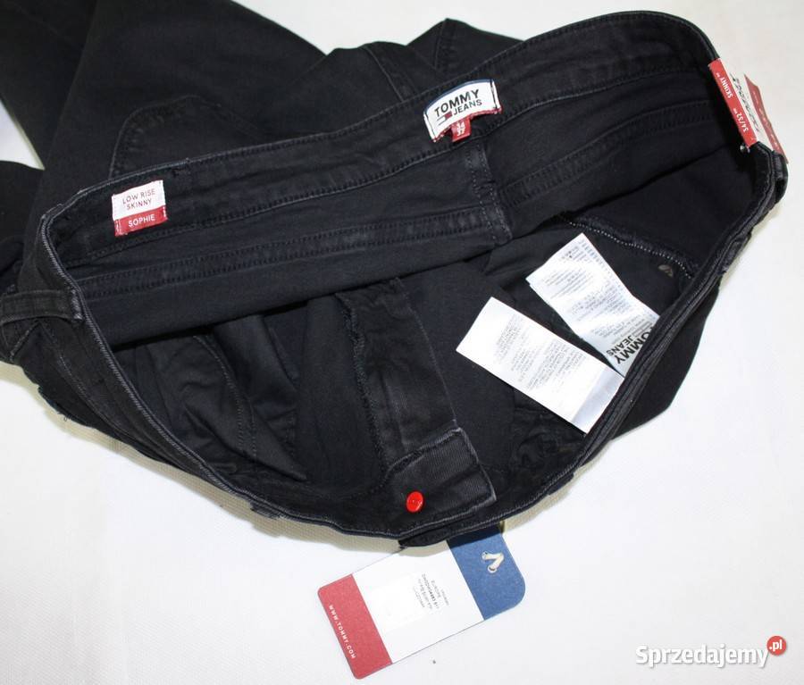 Damskie jeansy Tommy Jeans Sophie czarne rurki Tarnowskie Góry