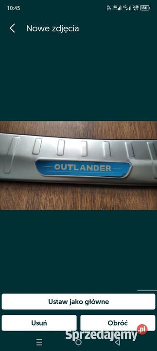 Nakładki bagażnika Mitsubishi Outlander 2015 do śląskie Jaworzno sprzedam