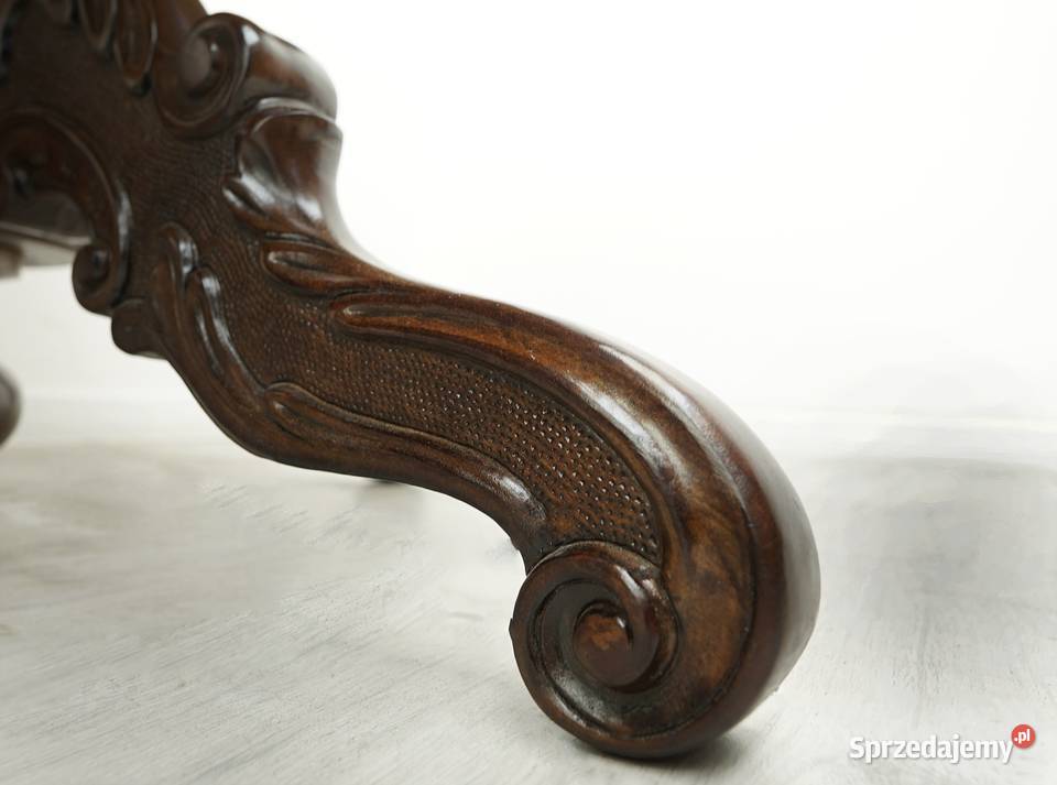 Zjawiskowy intarsjowany stół z lat 40 XXw Antyki, Sztuka, Kolekcje Jerka