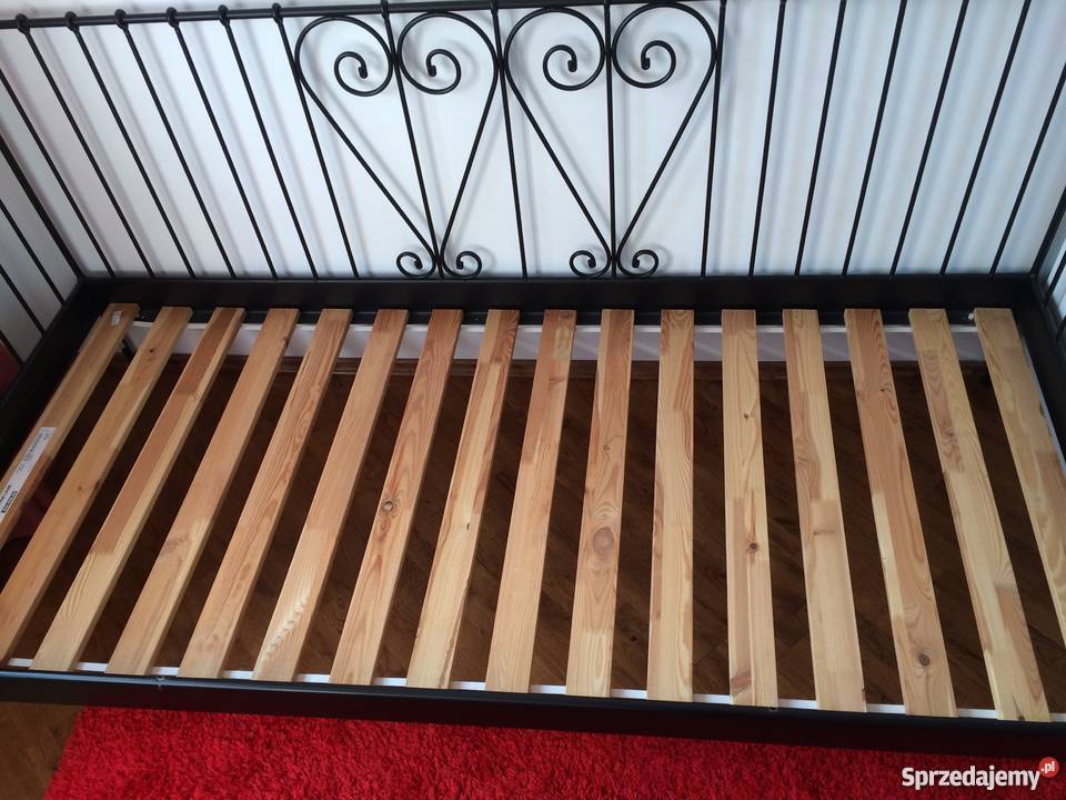 Ikea łóżko SULTAN czarne materac 200cm Łóżka, wersalki i sofy