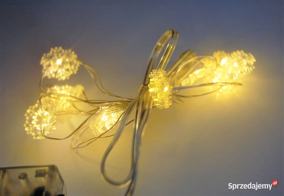 Goliat śnieżynki 10 LED na baterie ciepły biały Lublin