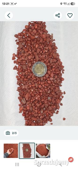 Kamyczek czerwony kamień grys żwirek Frydek sprzedam