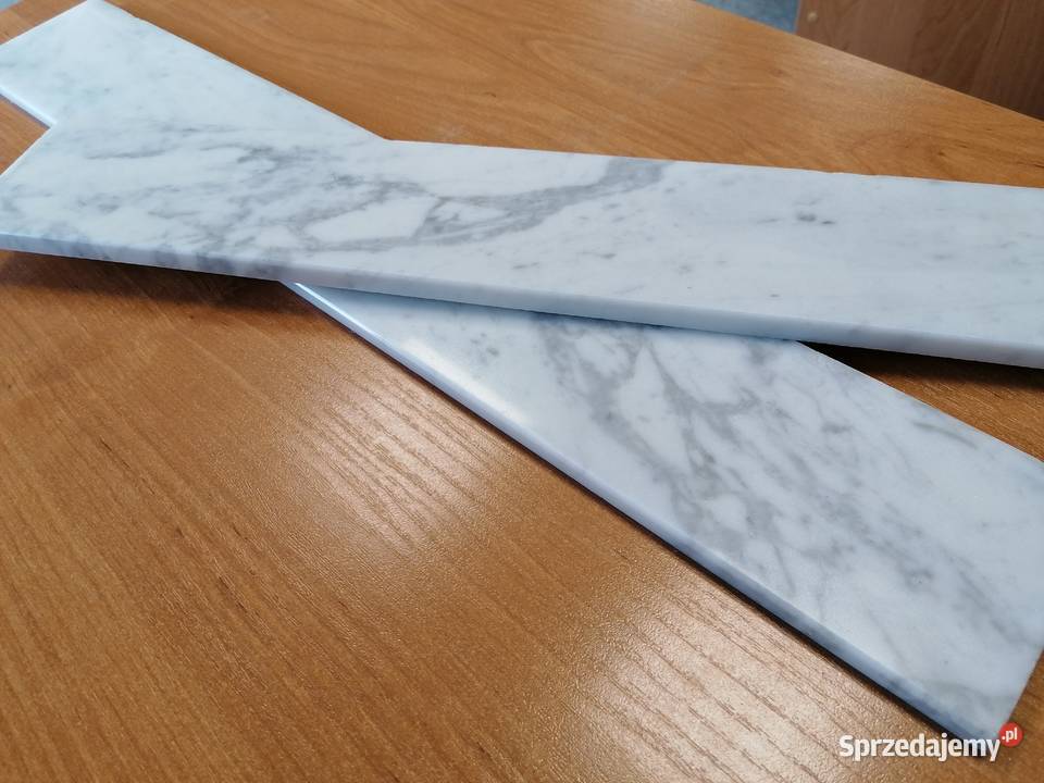 Cokół marmurowy CARRARA BIANCO wys 8 Przemyśl