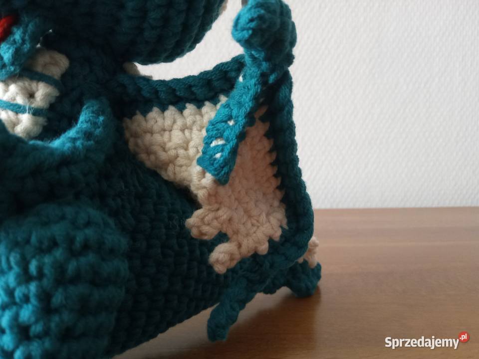 Smok maskotka amigurumi szydełko handmade Wrocław