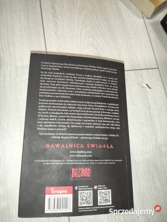 Książka z uniwersum Diablo Nawałnica światła Proza i poezja warmińsko-mazurskie Kętrzyn