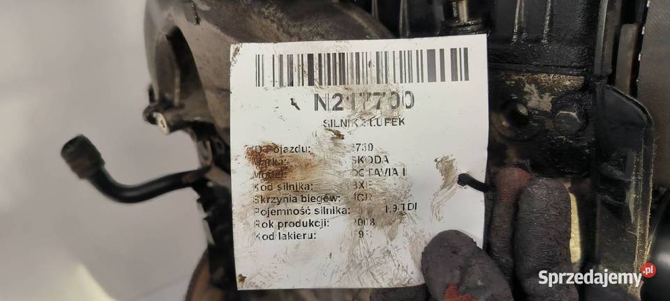 SILNIK SŁUPEK SKODA OCTAVIA II BXE Lipno