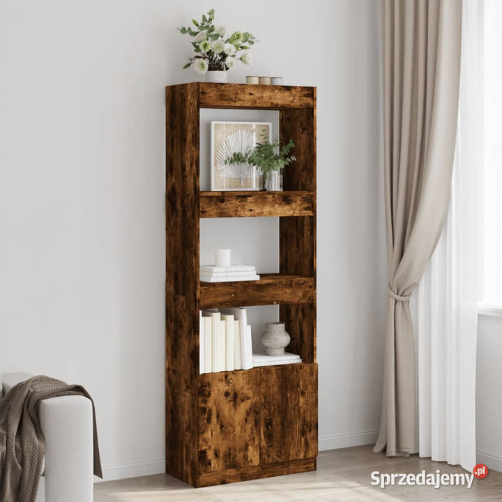 Regał przydymiony dąb 63x33x180 materiał mazowieckie Warszawa