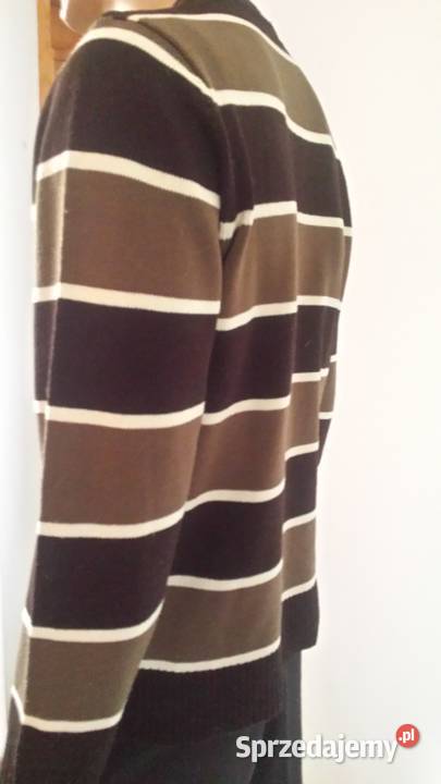 Sweter wzorzyste khaki r 4648 Swetry i golfy