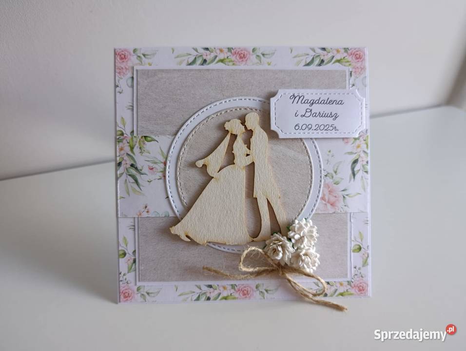 Kartka na Ślub ręcznie robiona handmade Łódź