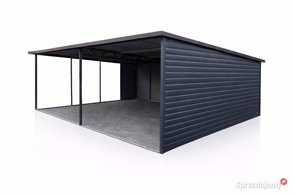 Wiata Blaszana Carport 6x6 Ciemny Grafit MAT Włocławek