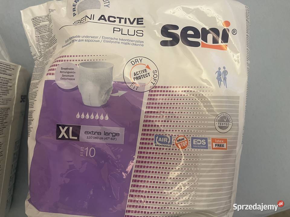 Majtki chłonne Seni Active Plus XL kujawsko-pomorskie Bydgoszcz sprzedam