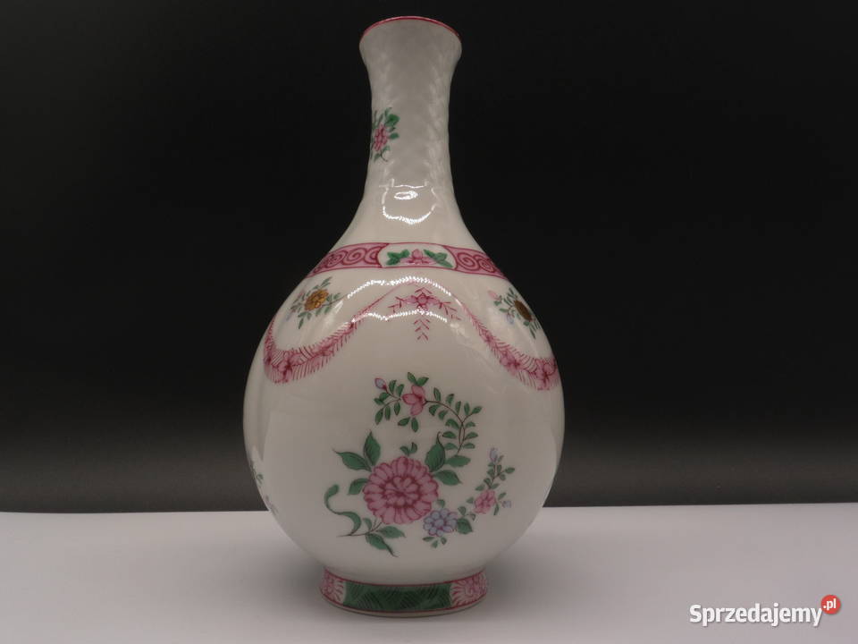 Piękny stary wazon porcelanowy Peony Lowestoft Porcelana i szkło Raszków