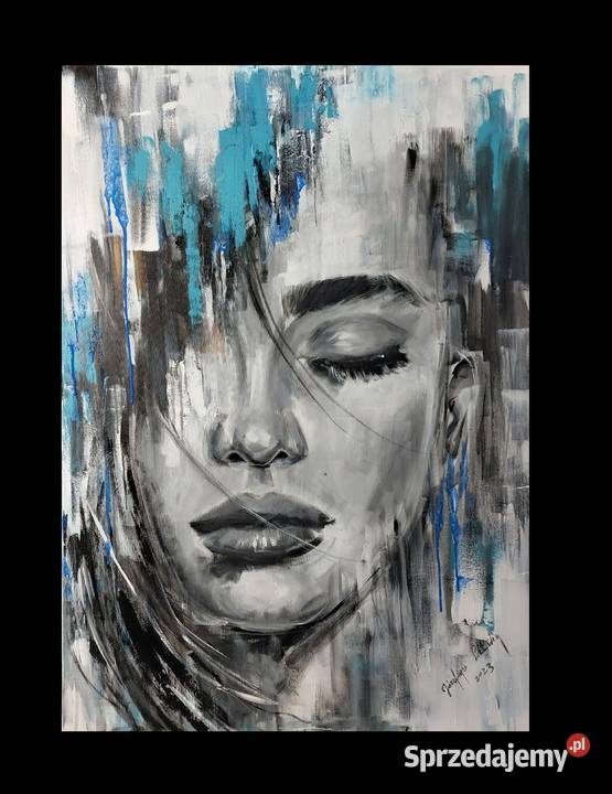 Kobieta portret abstrakcja nowoczesny obraz