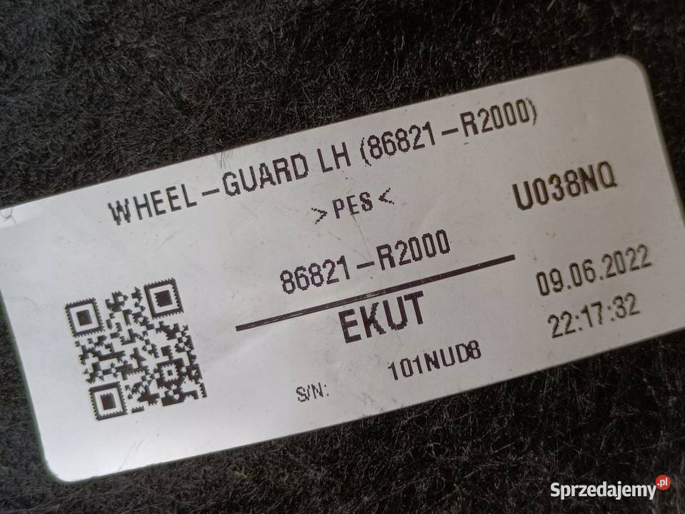 KIA SPORTAGE IV 21 NADKOLE LEWY TYŁ 86821R2000 osobowe wielkopolskie Pleszew sprzedam