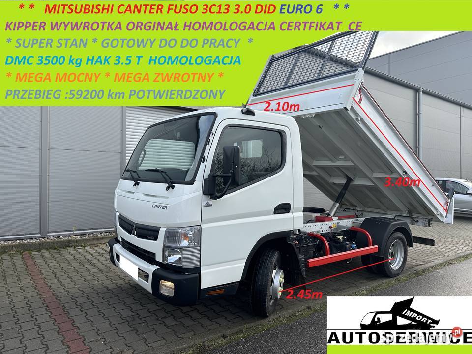 MITSUBISHI CANTER FUSO 3C13 EURO6 KIPPER sprowadzony Piekarzew