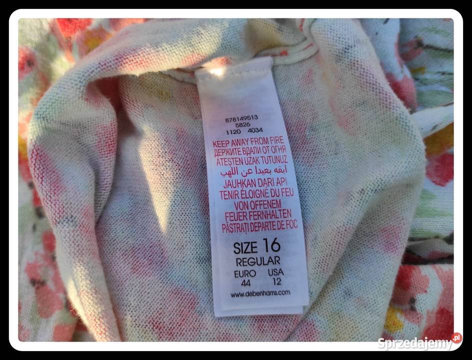Bluzka w kwiatki wiosenna łąka 40 L bawełna mazowieckie Płock