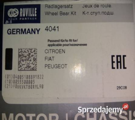 Zestaw łożysk koła RUVILLE 4041 Ducato Jumper Zestawy naprawcze