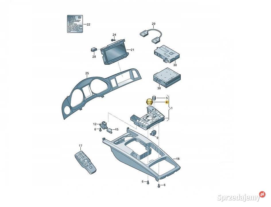 Przełącznik MMI Navi 4F0919069A Audi A6 A8 Q7 wielkopolskie Poznań