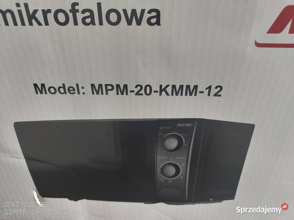 Nowa Kuchenka Mikrofalowa MPM 20KMM12 Czarna mazowieckie Warszawa sprzedam