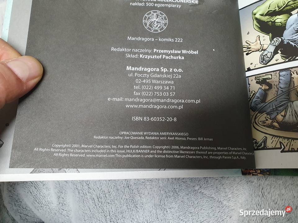 Banner wydanie zbiorcze Mandragora 2006 MARVEL Gdynia