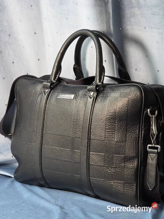 Aktówka Burberry Grain Check Maxwell Warszawa