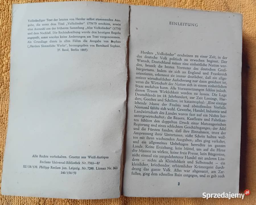 Johann Gottfried Herer Stimmender Voelker in Koźminek