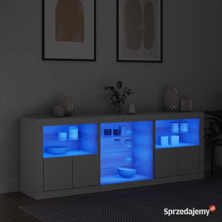 Szafka z oświetleniem LED biała 1815x37x67