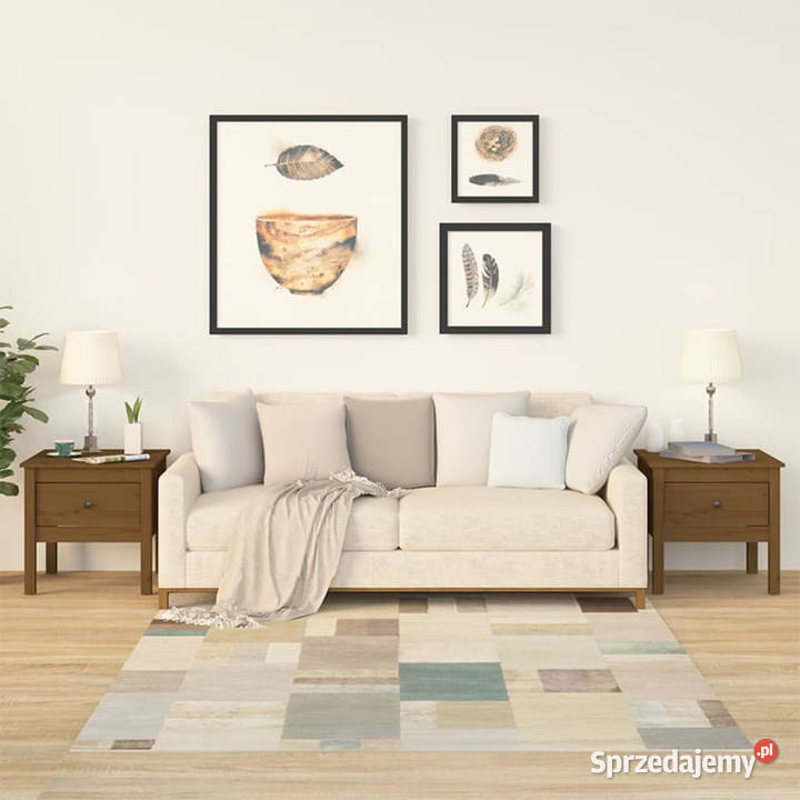 Stoliki boczne 2 miodowy brąz 50x50x49 drewno mazowieckie Warszawa