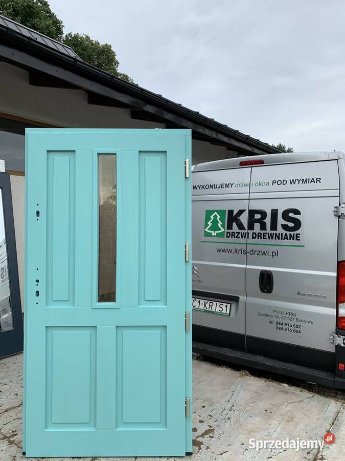 DRZWI ZEWNĘTRZNE DREWNIANE 75 dąb ANGIELSKIE kujawsko-pomorskie Bobrowo