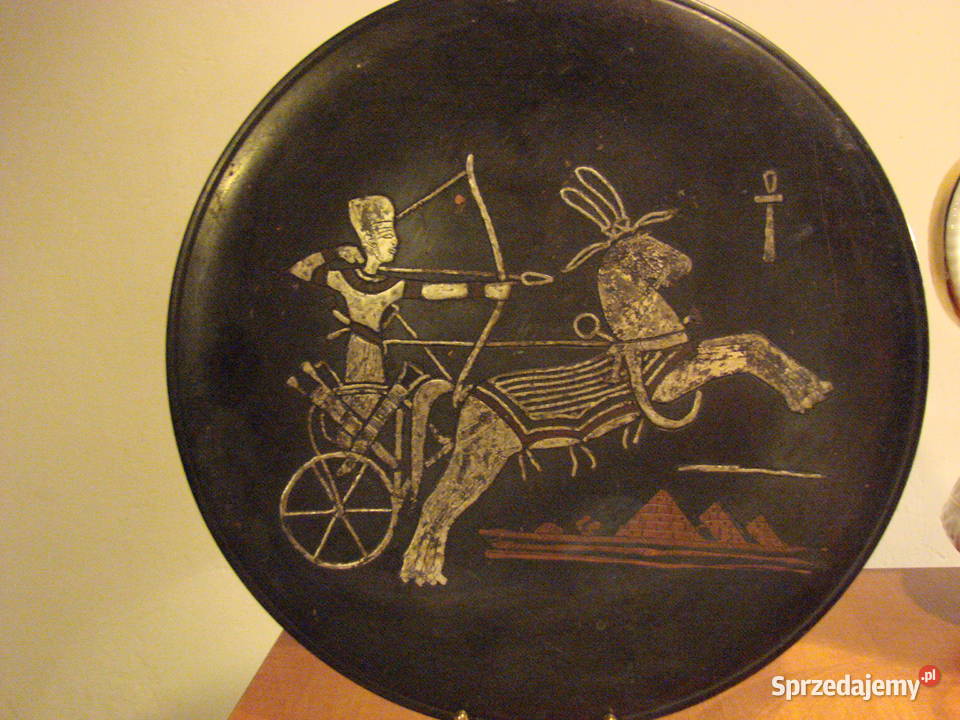 miedziany talerz egipski Pozostałe Pruszcz Gdański