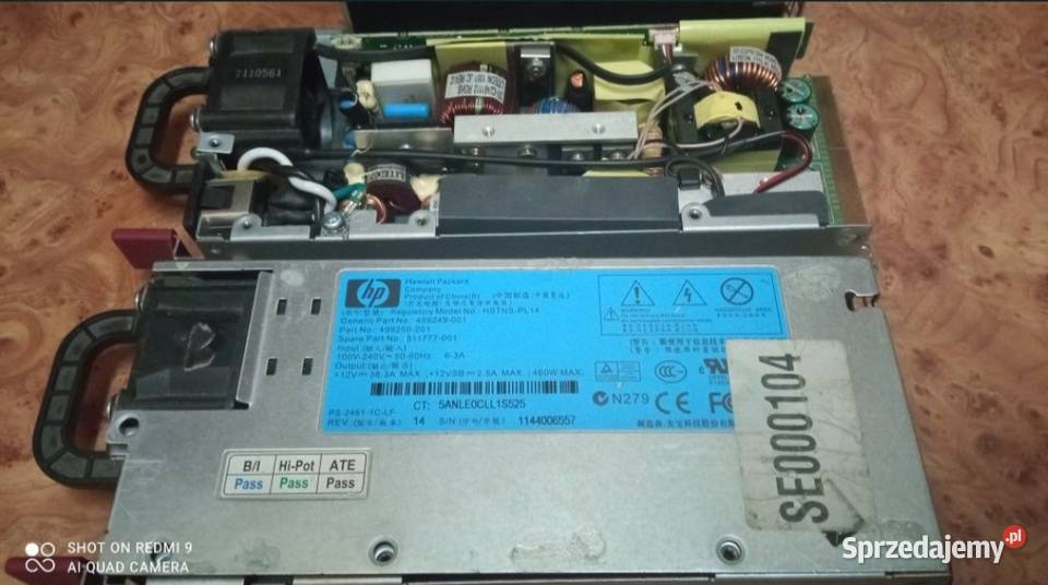 2 zasilacze serwerowe HP wszystko sprzedam Wrocław