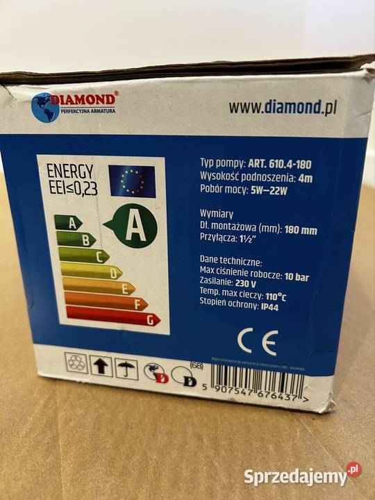 Pompa obiegowa energooszczędna 2540 180 Diamond sprzedam
