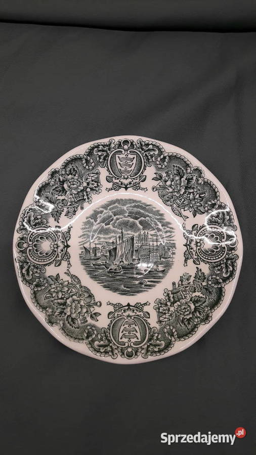 Mały talerzyk zielony Made in England Głuchołazy