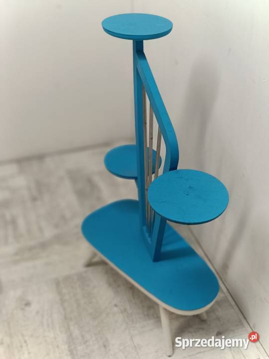 kwietnik drewniany kwietnik art deco rocka bily