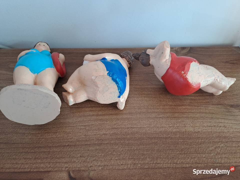 3x Ozdoba Figurka pani o grubszych kształtach Warszawa