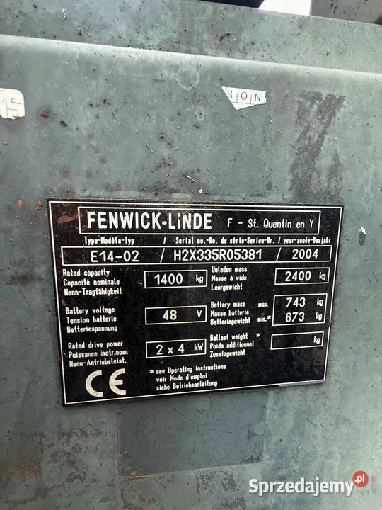 wózek widłowy elektryczny LINDE E1402 Triplex łódzkie sprzedam